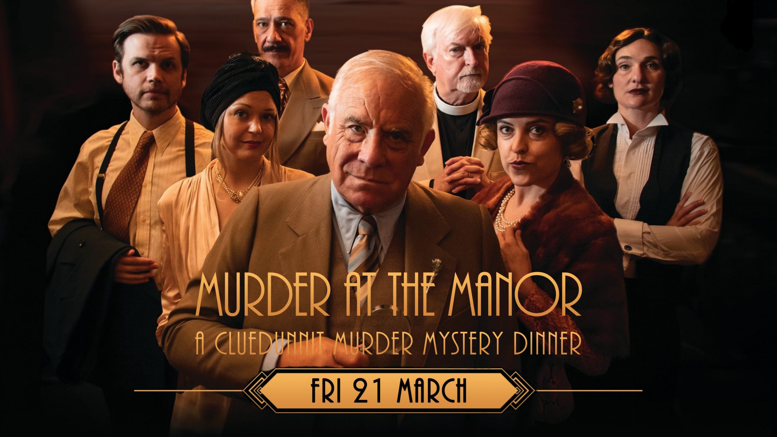 Cluedunnit | MURDER AT THE MANOR - Murder Mystery Dinner - Park Proxi